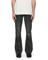 Purple Brand - Pintuck Flare Coated Flare Jeans - Lyst