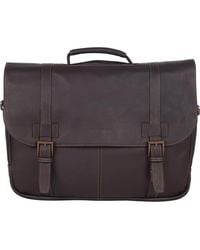 Kenneth Cole - Colombian Leather 16” Laptop Computer Portfolio Messenger Briefcase - Lyst