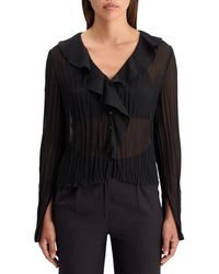 Scotch & Soda - Ruffle Pleated Top - Lyst