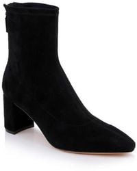 L'Agence - Sallie Stretch Leather Bootie - Lyst