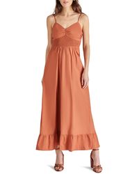 Steve Madden - Smocked Cotton Maxi Dress - Lyst