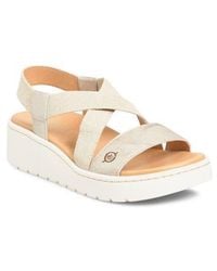 Børn - Kasady Ankle Strap Platform Wedge Sandal - Lyst
