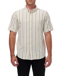 Ezekiel - Hollow Short Sleeve Button-up Cotton Shirt - Lyst