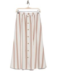 Nordstrom Rack - Stripe Yarn Dye Poplin Midi Skirt - Lyst