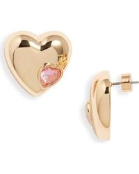 Nordstrom - Puffy Heart & Stone Stud Earrings - Lyst