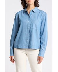 Caslon - Chambray Core Button Front Shirt - Lyst