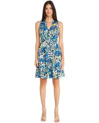 Maggy London - Floral Sleeveless Tiered Fit & Flare Dress - Lyst