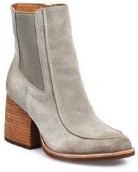 Kork-Ease - Suede Almond-Toe Booties - Lyst