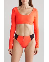 Maaji - Fire Besti Mimmi Long Sleeve Reversible Two-piece Swimsuit - Lyst