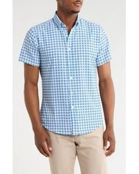 Denim and Flower - Plaid Short Sleeve Stretch Button-Down Shirt - Lyst