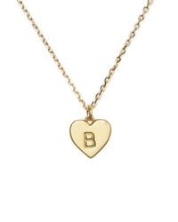 Kate Spade - Initial Heart Pendant Necklace - Lyst