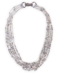 Saachi - Beaded Cluster Statement Necklace - Lyst