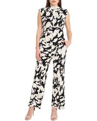 DONNA MORGAN FOR MAGGY - Mock Neck Sleeveless Jumpsuit - Lyst