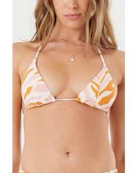 Roxy - Tiki Triangle Bikini Top - Lyst