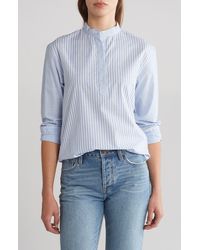 The Kooples - Stripe Long Sleeve Cotton Button-up Shirt - Lyst
