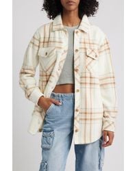 Thread & Supply - Plaid Polar Fleece Shacket - Lyst