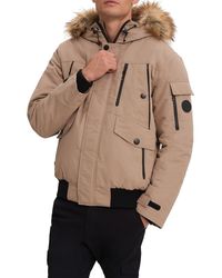 Noize - Faux Fur Hooded Bomber Jacket - Lyst
