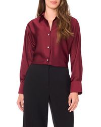 Halogen® - Charmeuse Button-Up Shirt - Lyst