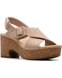 Clarks - Nerisa Slingback Platform Sandal - Lyst