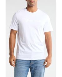 Calvin Klein - Standard Logo Cotton Crewneck T-Shirt - Lyst
