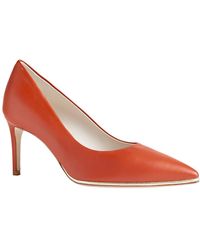 Bruno Magli Galena Pointed Toe Leather Pump In Rust At Nordstrom Rack - Brown