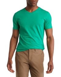 T.R. Premium - Solid V-Neck T-Shirt - Lyst