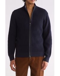 Theory - Cotton-Cashmere Full-Zip Ribbed Jacket - Lyst
