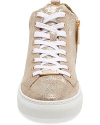 j slides high top sneakers