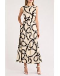MELLODAY - Sleeveless Fit & Flare Midi Dress - Lyst