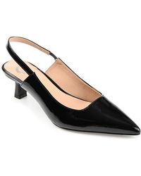 Journee Collection - Slingback Kitten Heel Pumps - Lyst