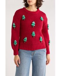 Roffe Accessories - Embroidered Christmas Tree Sweater - Lyst