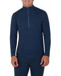 90 Degrees - Silicon Tek Scuba Knit Half Zip Pullover - Lyst