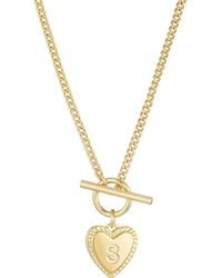 Adornia - Initial Heart Toggle Necklace - Lyst