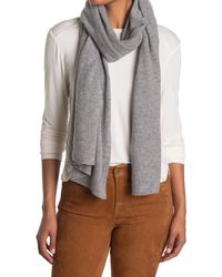 Phenix Cashmere Knit Wrap Scarf In Gray At Nordstrom Rack