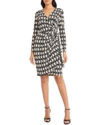 Maggy London - Wrap Front Long Sleeve Dress - Lyst