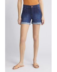 Wit & Wisdom - 'Ab'Solution Patch Pocket High Waist Denim Shorts - Lyst