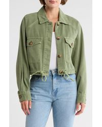 Blank NYC - Crop Twill Shirt Jacket - Lyst