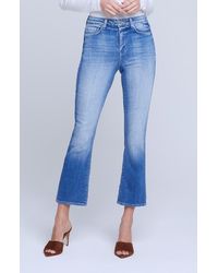 L'Agence - Tati High Waist Crop Micro Bootcut Jeans - Lyst