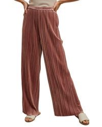 Wishlist - Velvet Accordion Pleat Wide Leg Pants - Lyst