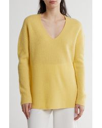 Reiss - Trinny Rib Wool & Cashmere V-neck Sweater - Lyst