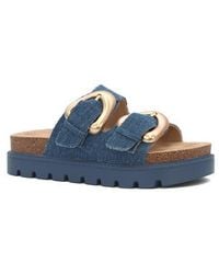 Seven7 - Carissa Buckle Slide Sandal - Lyst