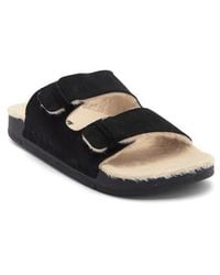 Reef - Ojai Two Bar Cozy Faux Shearling Lined Slide Sandal - Lyst