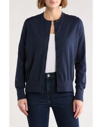 Brooks Brothers - Scallop Trim Cotton Cardigan - Lyst