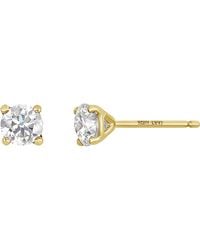 Bony Levy - 14k Gold Prong Diamond Stud Earrings - Lyst