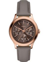 Fossil - Brynn Multifunction Leather Strap Watch, 38Mm - Lyst