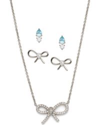 Nadri - Adore Cz Ribbon Earrings & Necklace Set - Lyst