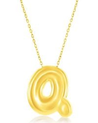 Simona - Bubble Initial Pendant Necklace - Lyst