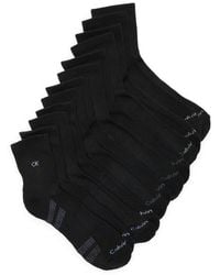 Calvin Klein - 6-Pack Cushioned High Quarter Socks - Lyst