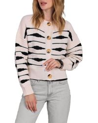 Saachi - Striped Button-Front Knit Cardigan - Lyst