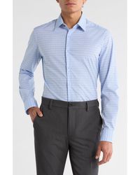 Duchamp - Plaid Print Slim Fit Dress Shirt - Lyst